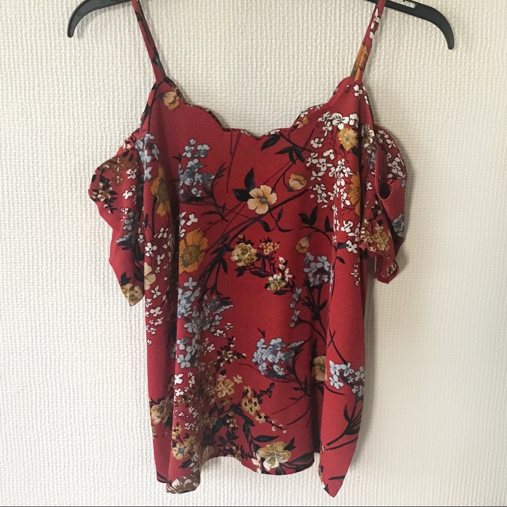 Rags to Wishes Off Cold Shoulder Top